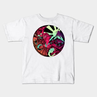 Blue Red Blend Dreaming of Japan Kids T-Shirt